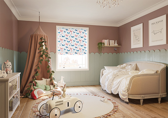Butterfly Garden, Crystal - Twist&Fit Roman Blind - Image 6